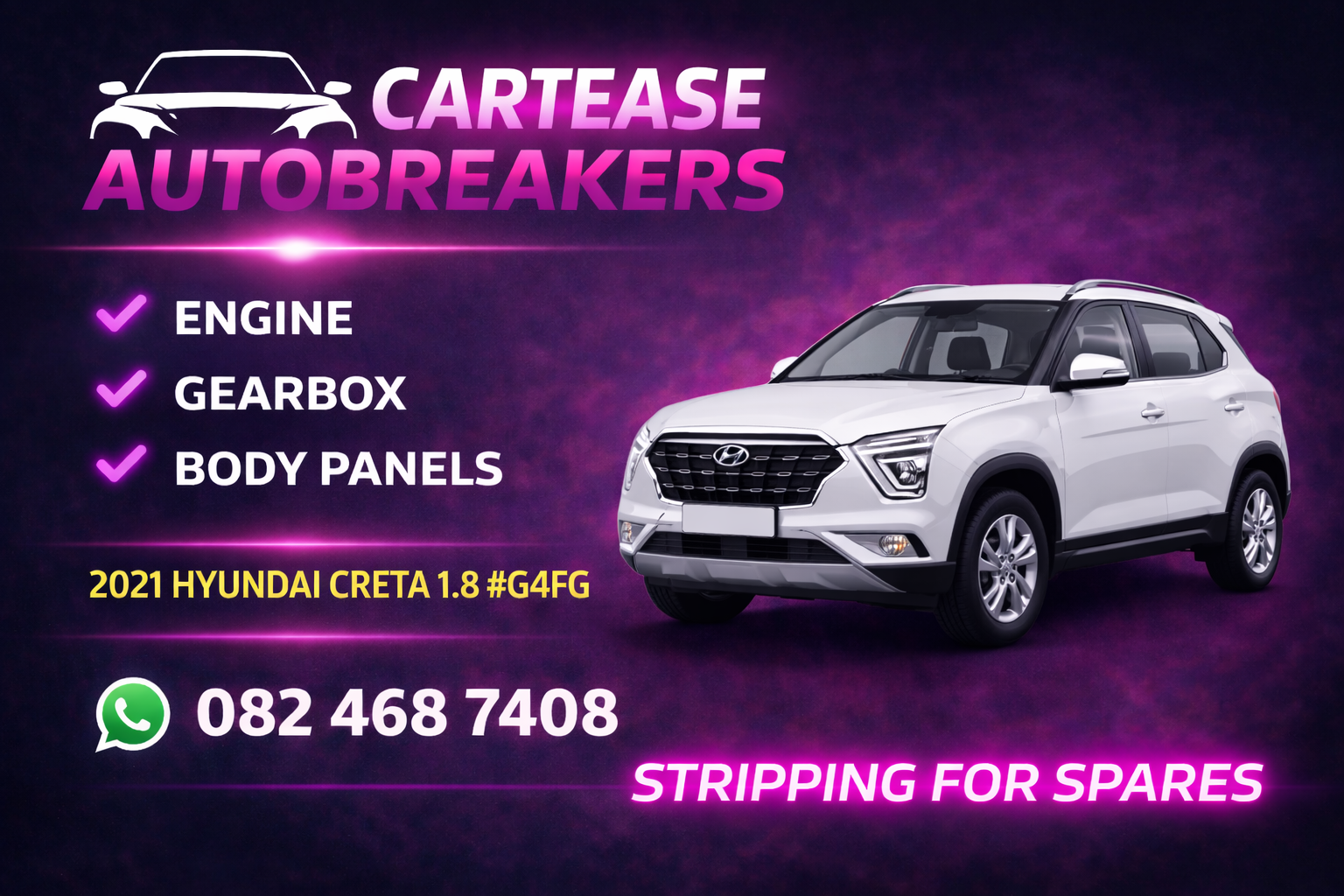 2021 HYUNDAI CRETA 1.8 #G4FG STRIPPING FOR SPARES - Private Seller 2021 HYUNDAI CRETA 1.8 #G4FG STRIPPING FOR SPARES - Private Seller