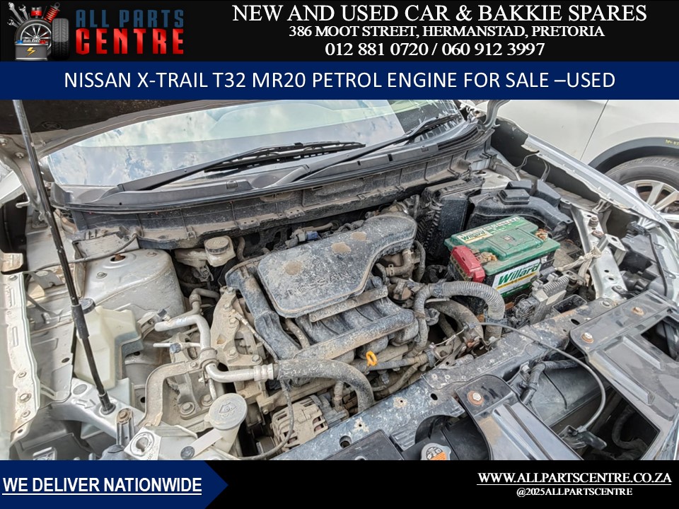 Used Nissan X-Trail T32 MR20 petrol engine – in great condition
