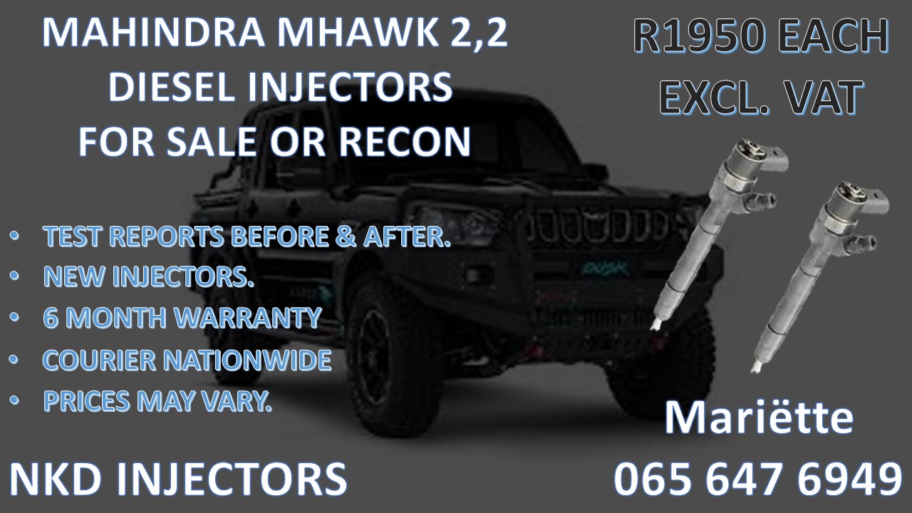 RELIABLE & GUARANTEED DIESEL INJECTORS MAHINDRA MHAWK 2.2 - Private Seller RELIABLE & GUARANTEED DIESEL INJECTORS MAHINDRA MHAWK 2.2 - Private Seller