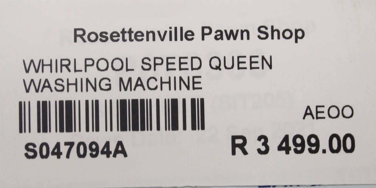 Whirlpool speed queen washing machine S047094A #Rosettenvillepawnshop