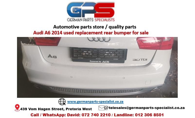 Audi A6 2014 used replacement rear bumper for sale - Private Seller Audi A6 2014 used replacement rear bumper for sale - Private Seller