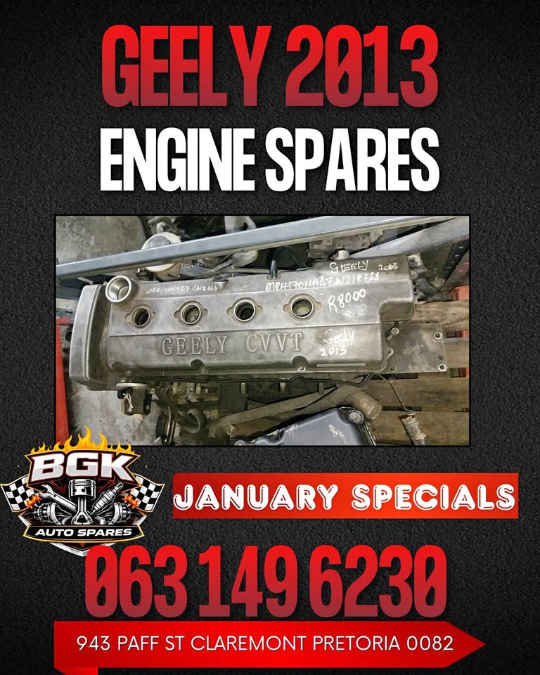 Geely 2013 engine spares - Private Seller Geely 2013 engine spares - Private Seller