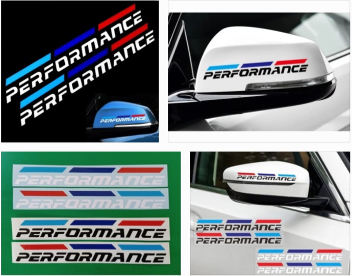 BMW Performance wing mirror stickers - Private Seller