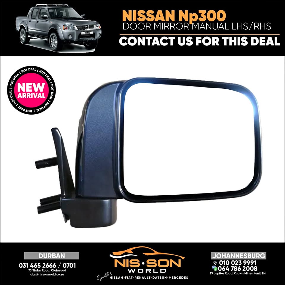 NISSAN NP300 DOOR MIRROR MANUAL LHS/RHS - Private Seller NISSAN NP300 DOOR MIRROR MANUAL LHS/RHS - Private Seller