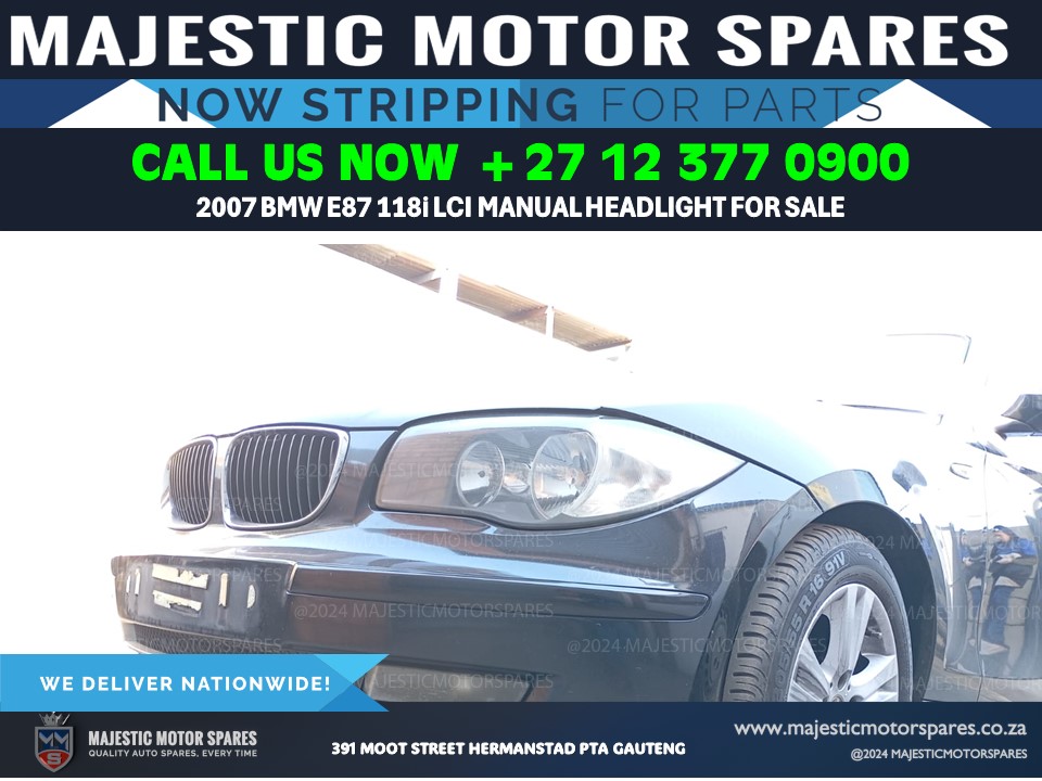 2007 BMW 118i E87 LCI Manual Vehicle Non-Xenon Headlight for Sale - Private Seller 2007 BMW 118i E87 LCI Manual Vehicle Non-Xenon Headlight for Sale - Private Seller
