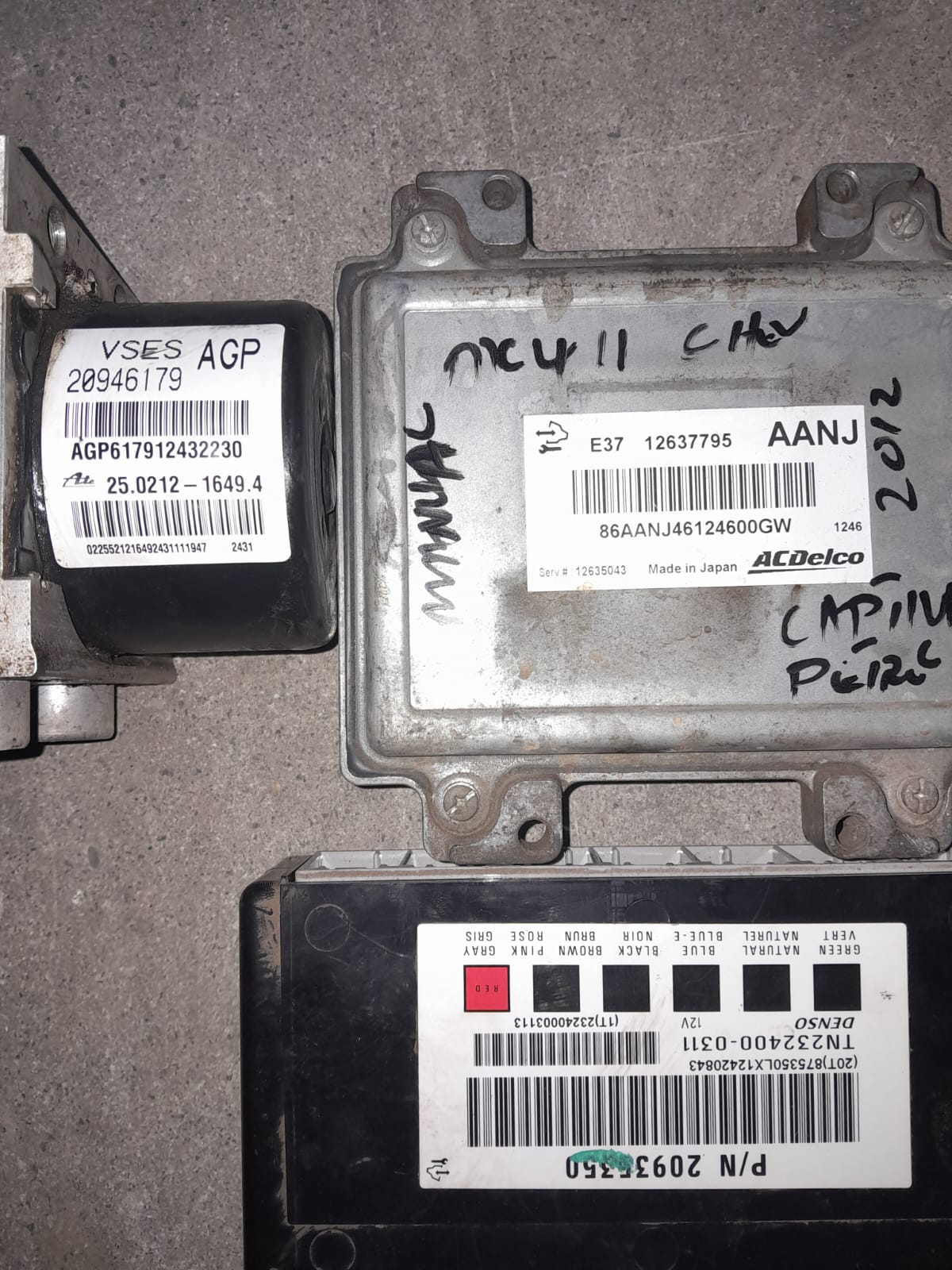 CHEVROLET CAPTIVA 2.4L COMPLETE MANUAL LOCKSET (LES ENGINE) FOR SALE - Private Seller