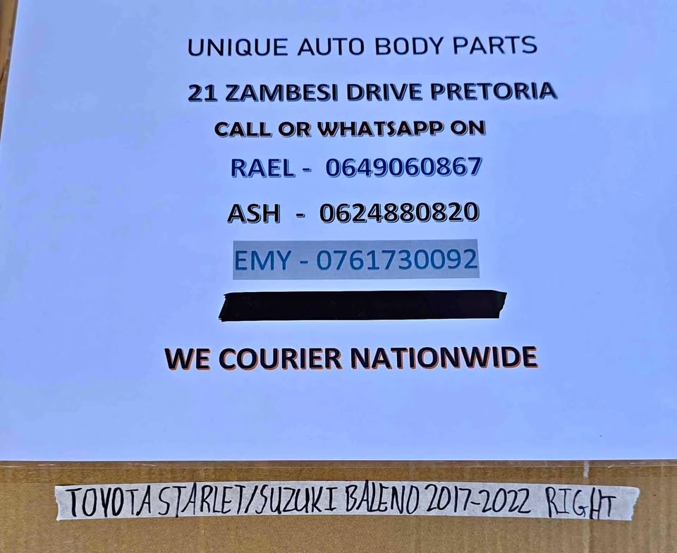 Toyota Starlet / Suzuki Baleno 2017 - 2022 Right Tail Light - Private Seller Toyota Starlet / Suzuki Baleno 2017 - 2022 Right Tail Light - Private Seller
