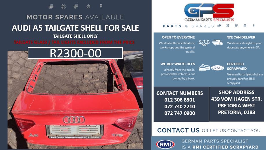 Audi A5 Tailgate Shell for sale - Private Seller Audi A5 Tailgate Shell for sale - Private Seller