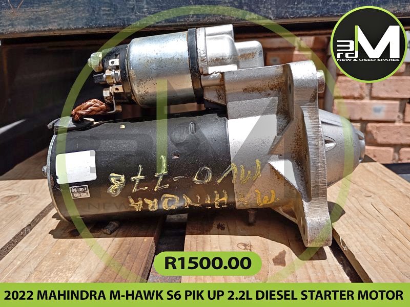 2022 MAHINDRA M HAWK S6 PIK UP 2.2L DIESEL STARTER MOTOR  MV0775