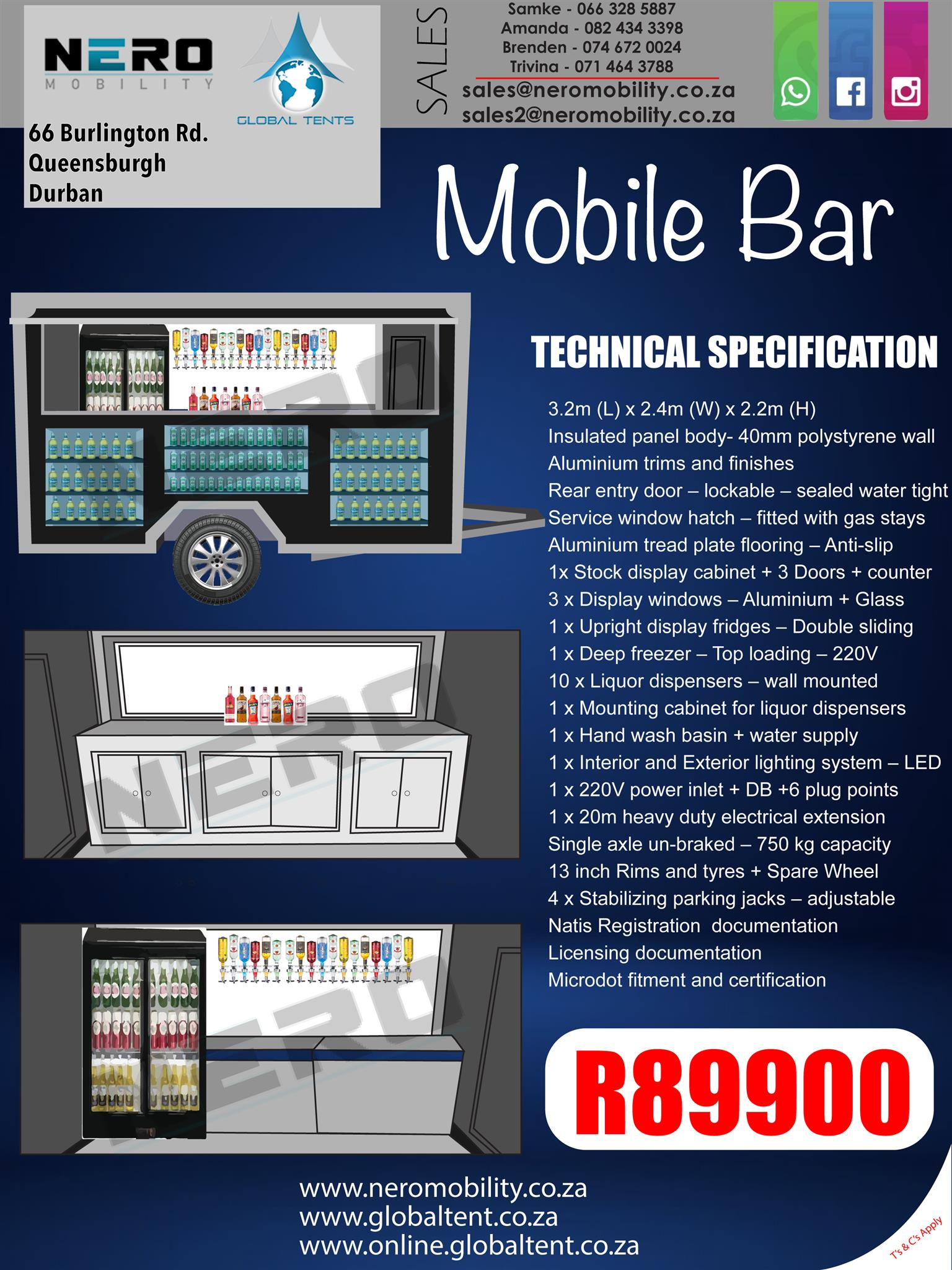 3.2m Mobile Bar for sale