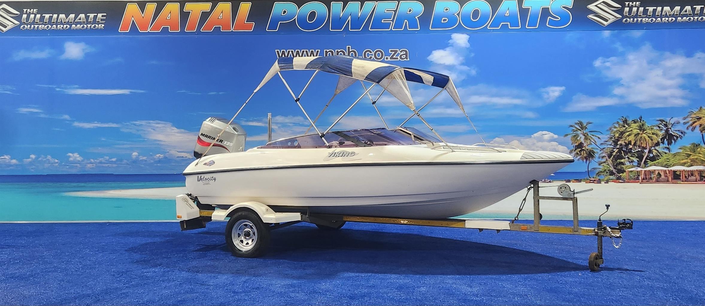 VIKING VELOCITY 16 FT ON TRAILER 125 HP MARINER TRIM AND TILT