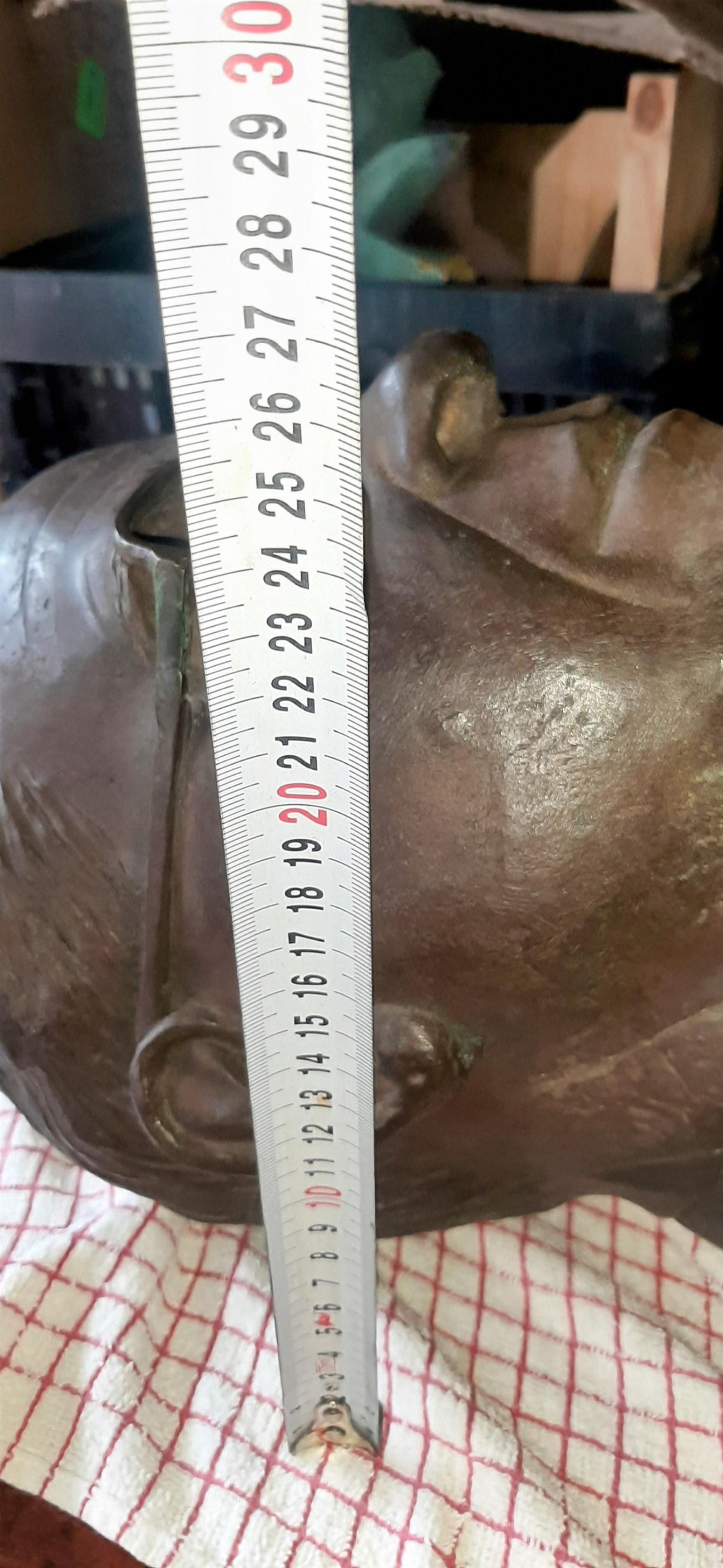 Solid bronze bust Hennie du toit 1985