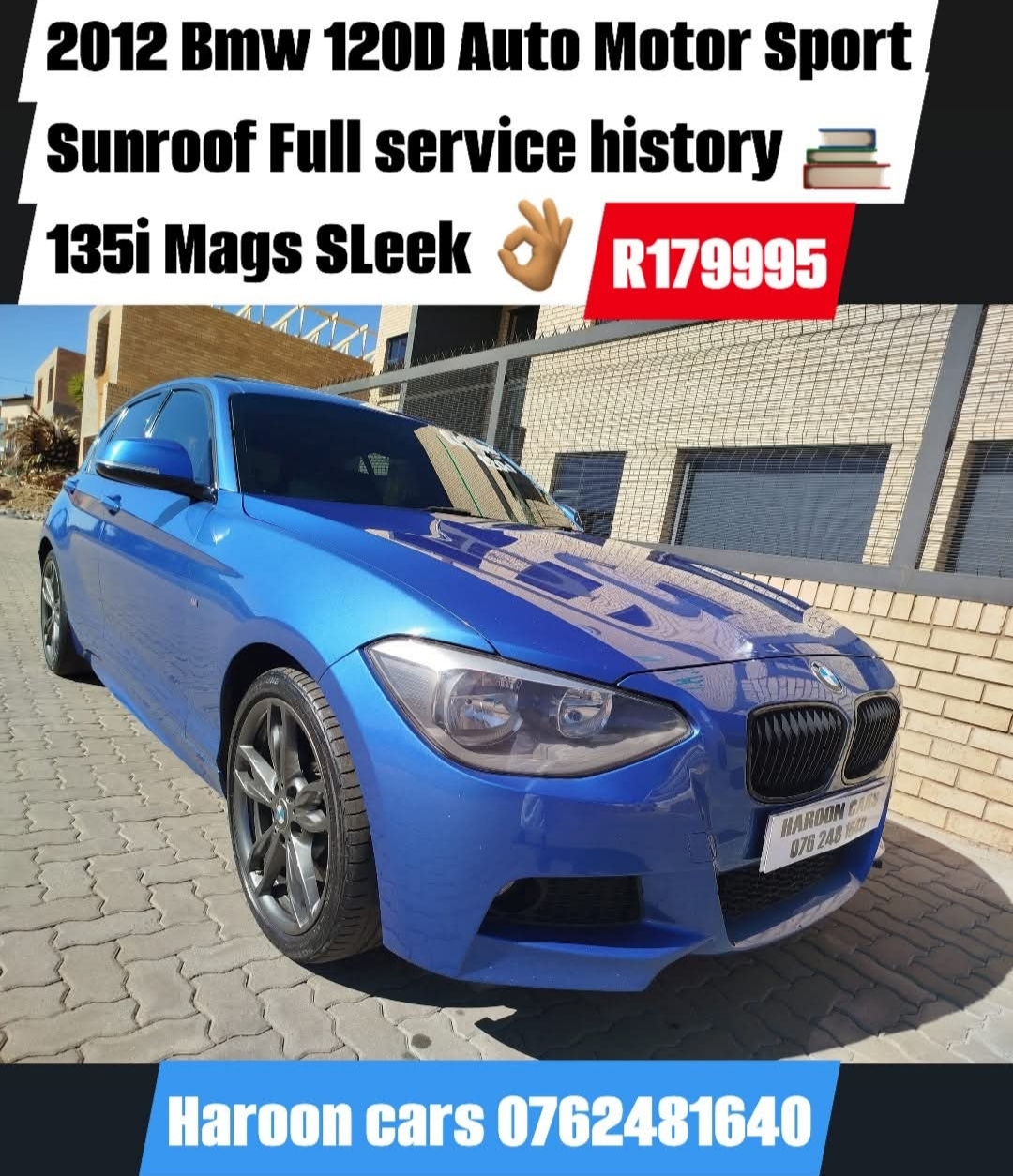 2012 BMW 120D F Series Auto Sunroof M Sport