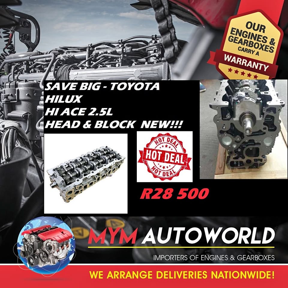 NEW TOYOTA HILUX/HI ACE/FORTUNER 2.5L HEAD AND BLOCK - Private Seller NEW TOYOTA HILUX/HI ACE/FORTUNER 2.5L HEAD AND BLOCK - Private Seller