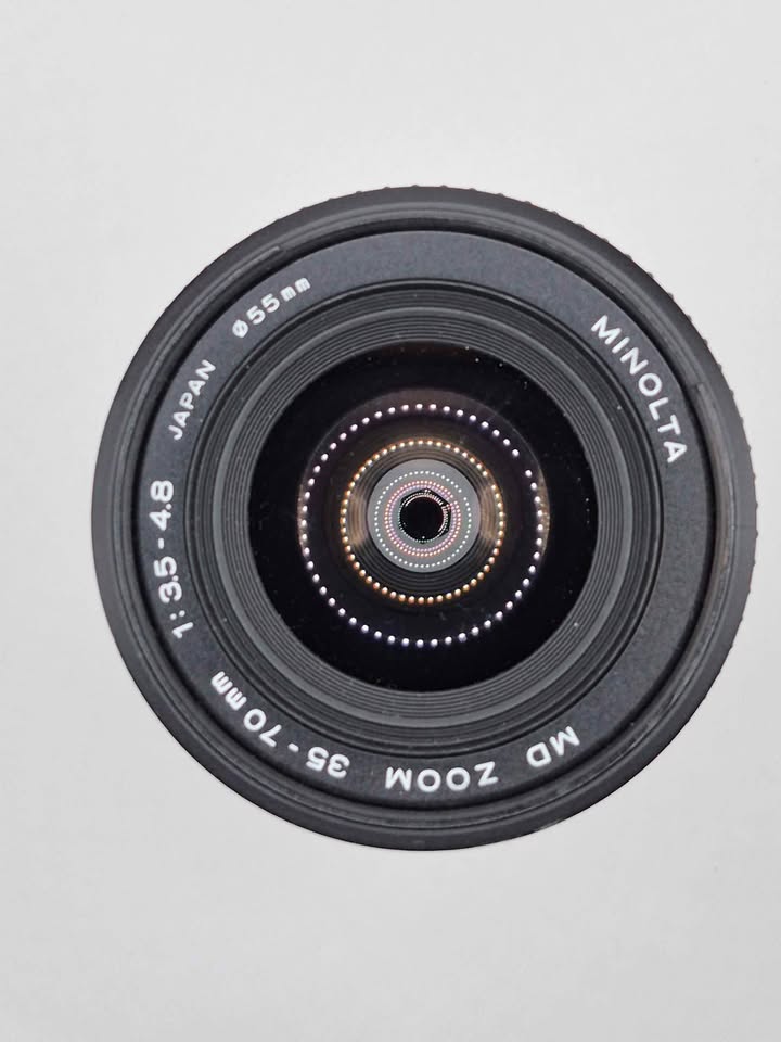 Minolta X-300s 35mm SLR film camera, with 2 x lenses an 2 x flashlights