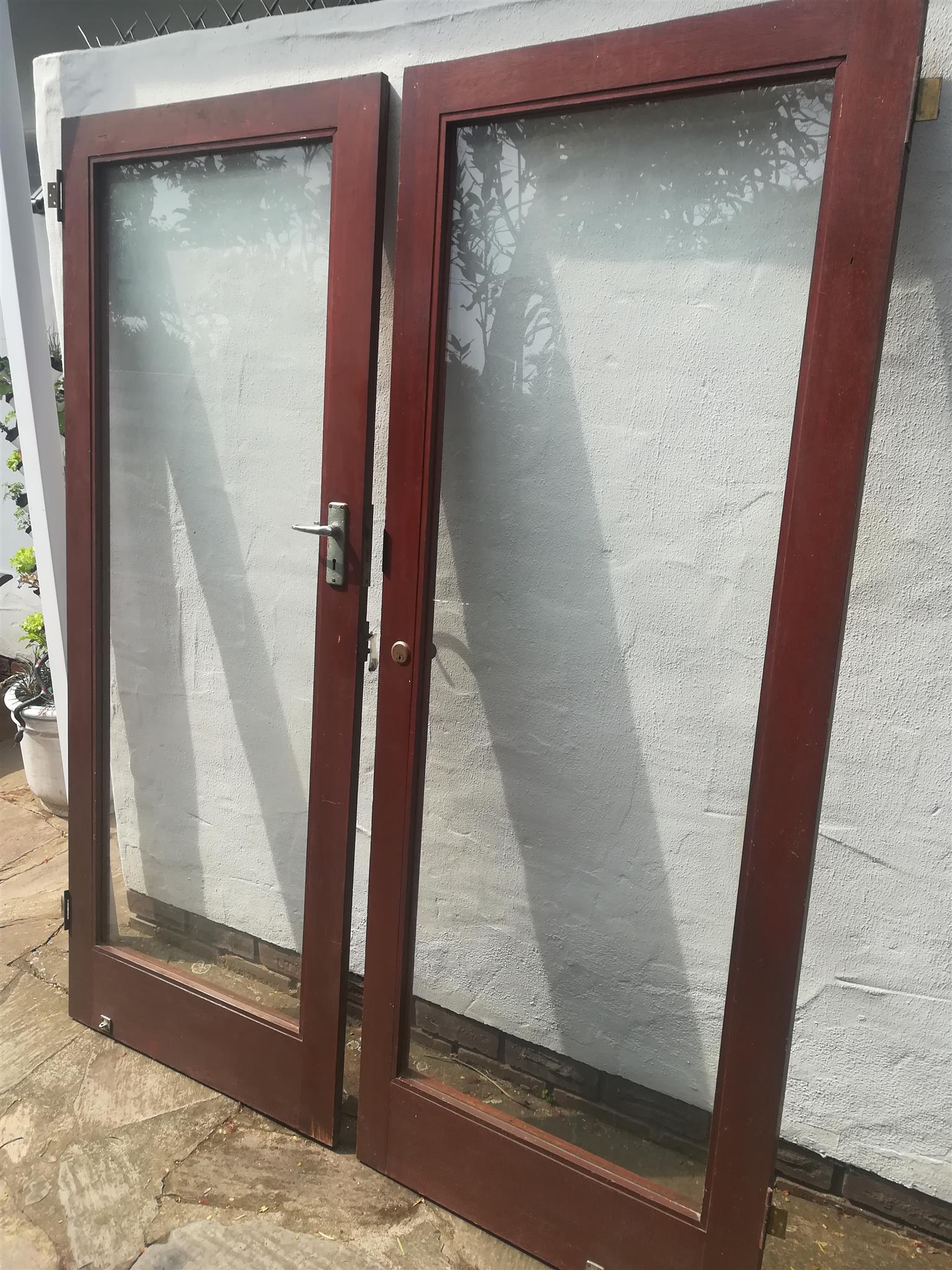 Meranti wooden glass doors for sale. Junk Mail