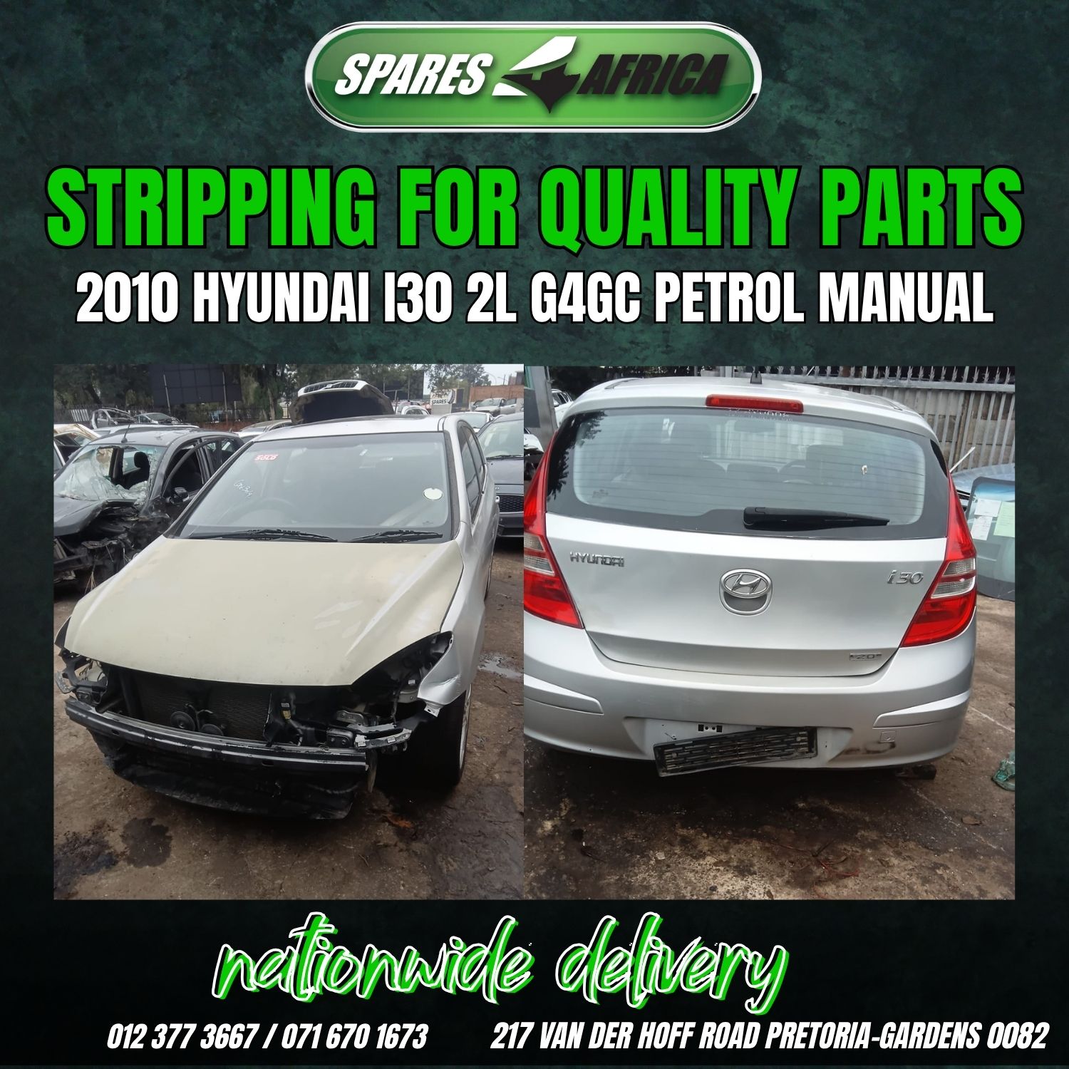 2010 HYUNDAI i30 2.0 G4GC PETROL MANUAL – FOR STRIPPING - Private Seller 2010 HYUNDAI i30 2.0 G4GC PETROL MANUAL – FOR STRIPPING - Private Seller