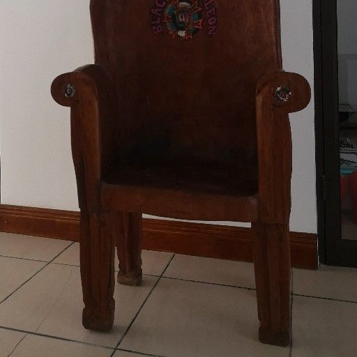 Antique sculptured wooden chair