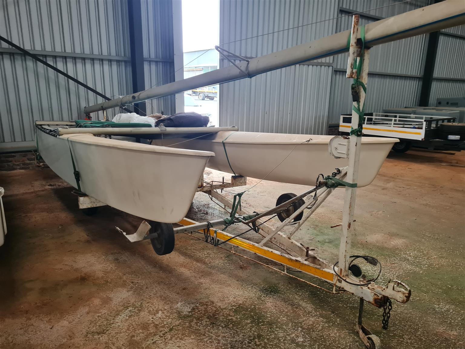 Sail boat, Catamaran, Prindle 18. Sail boat, Catamaran, Prindle 18.