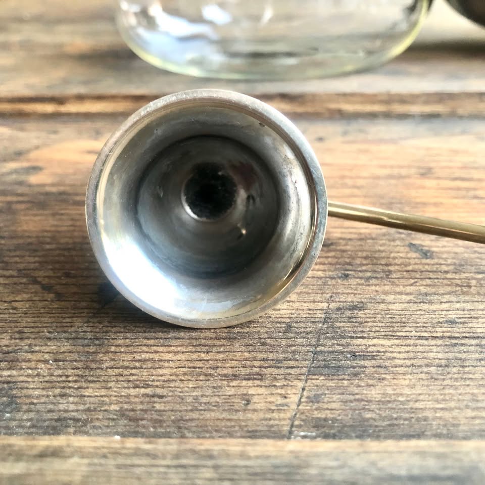 Vintage Etched Metal Old Candle Snuffer