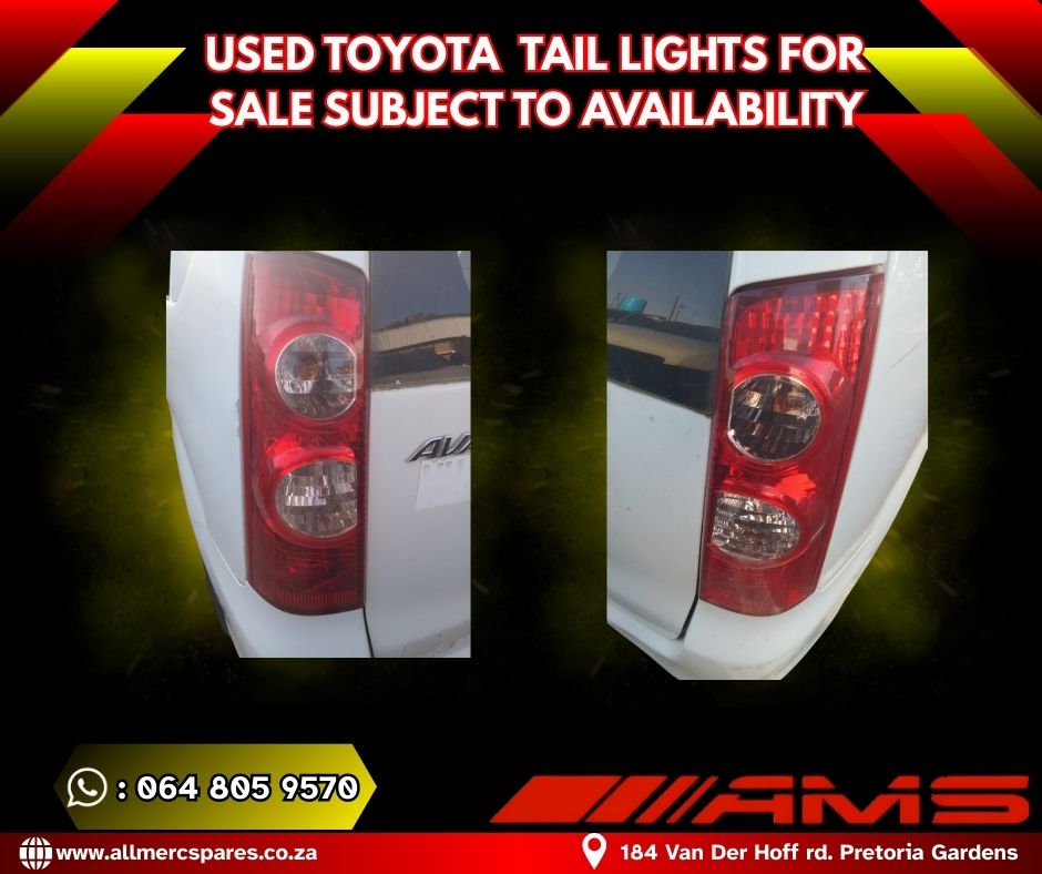 USED TOYOTA AVANZA TAIL LIGHTS – FOR SALE (SUBJECT TO AVAILABILITY) - Private Seller USED TOYOTA AVANZA TAIL LIGHTS – FOR SALE (SUBJECT TO AVAILABILITY) - Private Seller