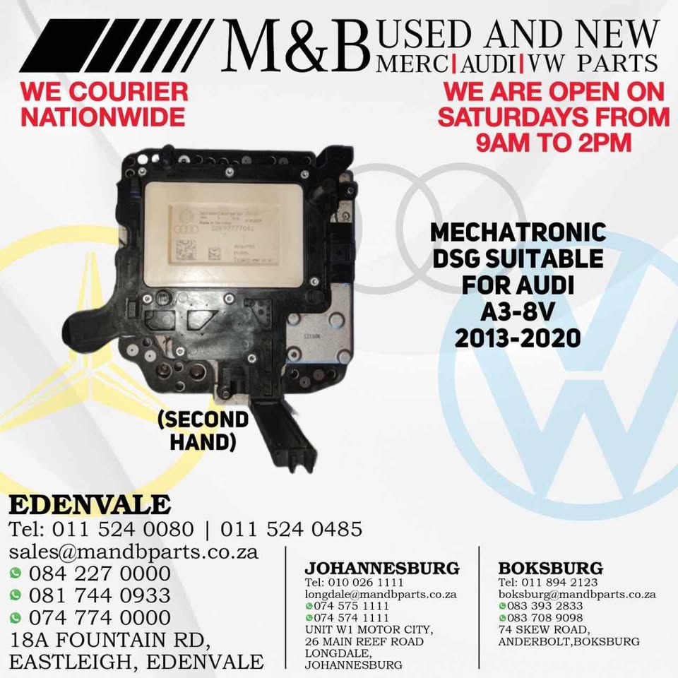 Mechatronic DSG (Second Hand) Suitable for Audi A3-8V 2013-2020 Part Number: 02E927770AJ - Private Seller Mechatronic DSG (Second Hand) Suitable for Audi A3-8V 2013-2020 Part Number: 02E927770AJ - Private Seller