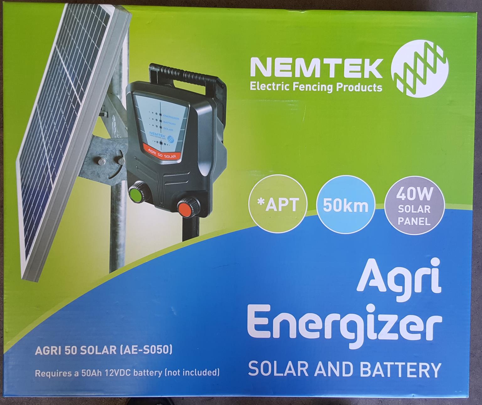 Agri 50 Solar Powered Energizer Kit New