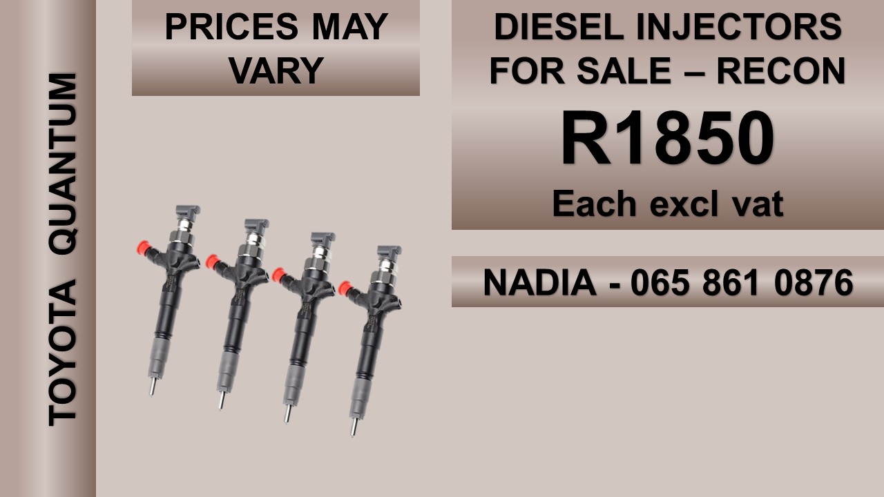 TOYOTA QUANTUM DIESEL INJECTORS FOR SALE OR TO RECON NATIONWIDE - Private Seller TOYOTA QUANTUM DIESEL INJECTORS FOR SALE OR TO RECON NATIONWIDE - Private Seller