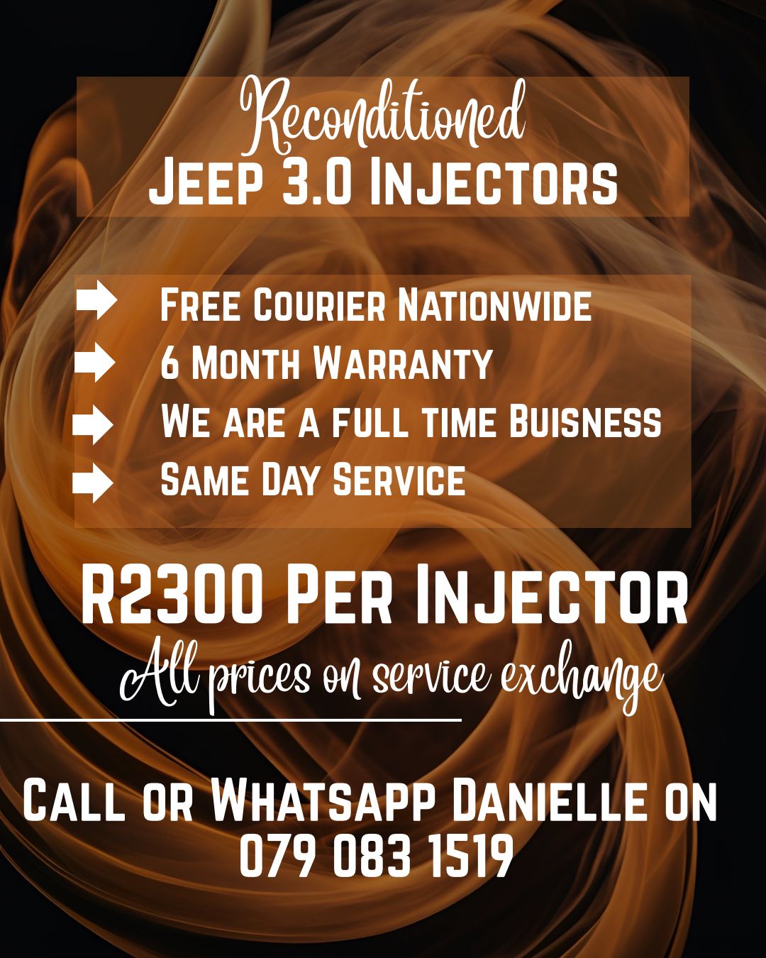 JEEP 3.0 INJECTORS FOR SALE WITH WARRANTY INCLUDED - Private Seller JEEP 3.0 INJECTORS FOR SALE WITH WARRANTY INCLUDED - Private Seller