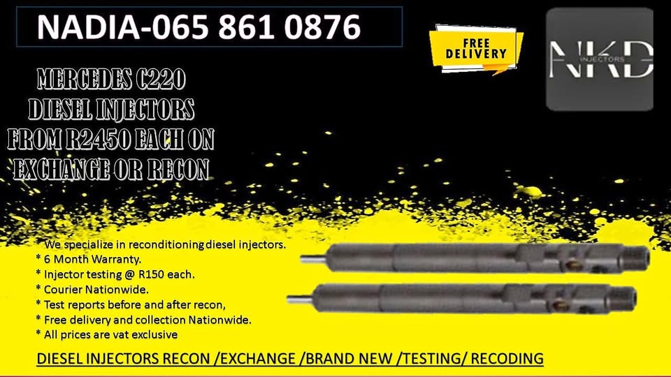 MERCEDES BENZ C220 DIESEL INJECTORS WE SELL OR RECON