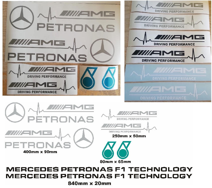 Aufkleber Decal Sticker Autocollant Adesivi Aufkleber 2 X Petronas F1 