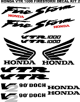 Honda VTR 1000 graphics decals stickers vinyl cut graphics kits