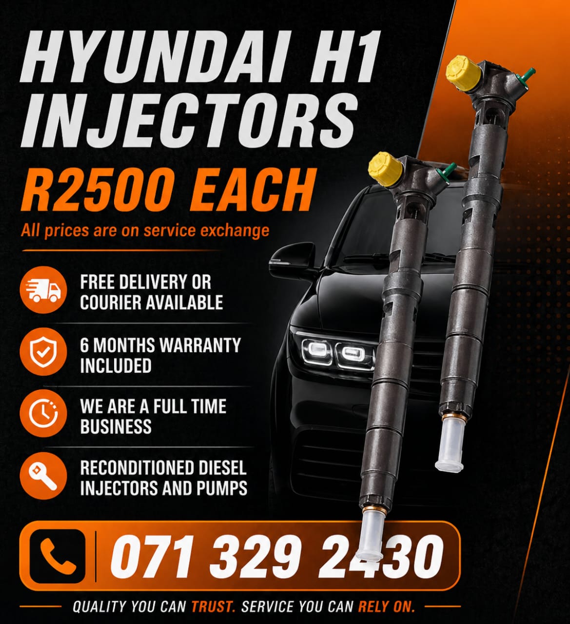 HYUNDAI H1 INJECTORS FOR SALE WITH WARRANTY - Private Seller HYUNDAI H1 INJECTORS FOR SALE WITH WARRANTY - Private Seller