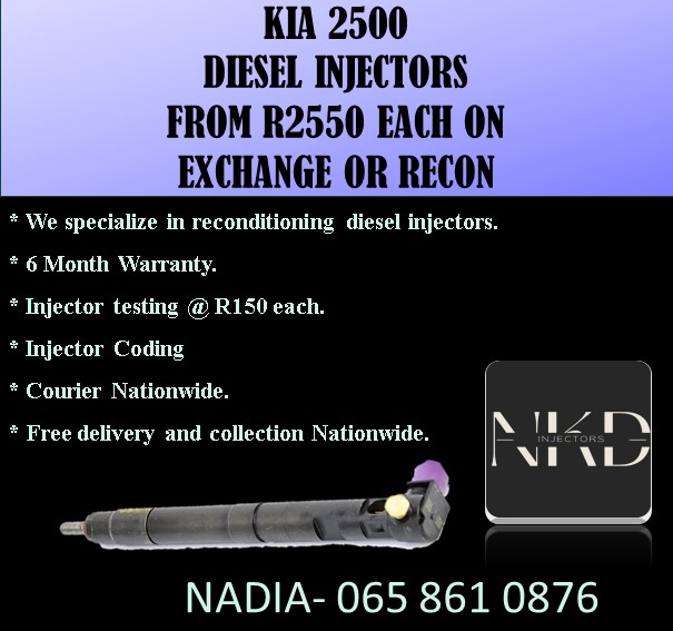 KIA 2500 INJECTORS FOR SALE ON EXCHANGE OR RECON - Private Seller KIA 2500 INJECTORS FOR SALE ON EXCHANGE OR RECON - Private Seller