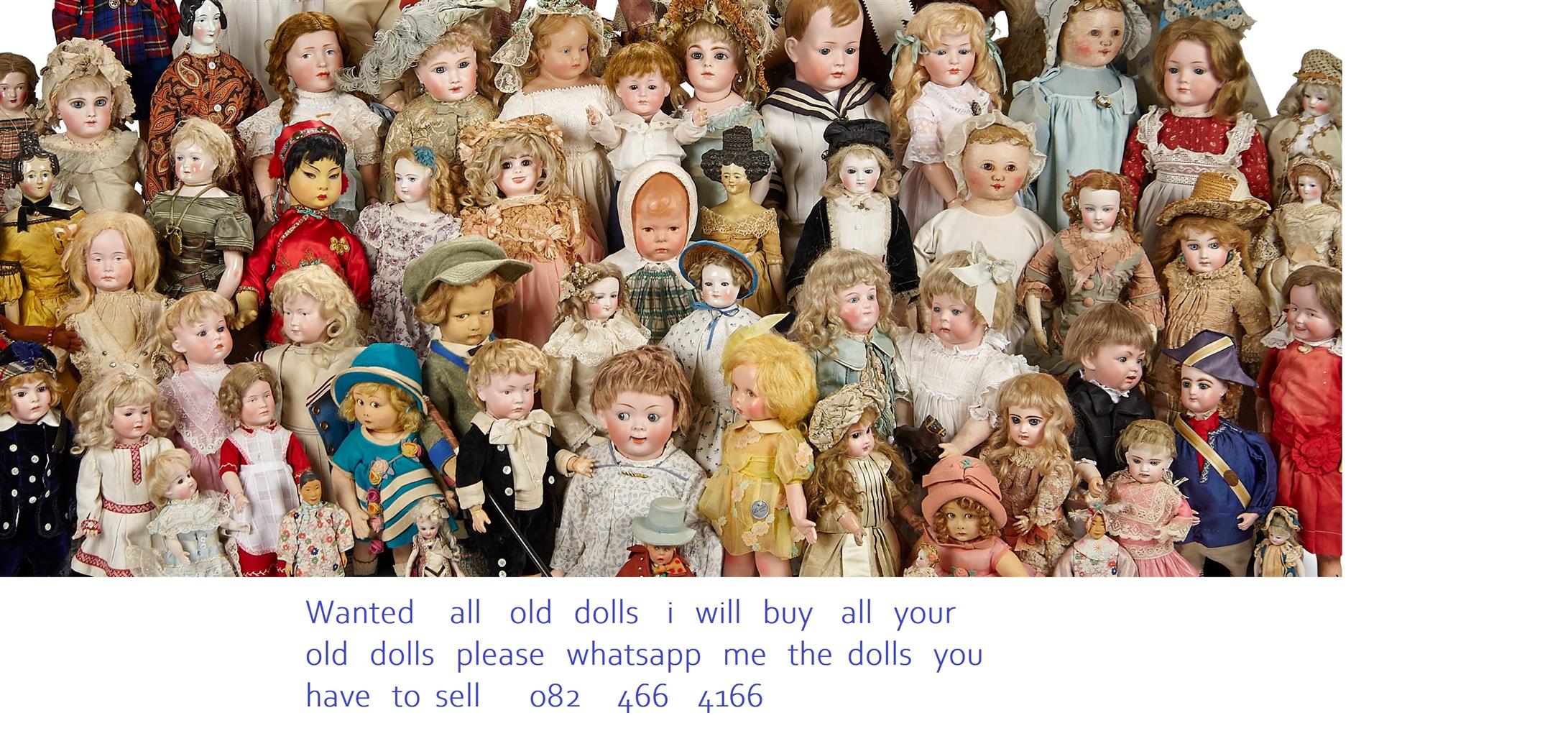 Sell me all your old dolls even if they need a bit of tlc Sell me all your old dolls even if they need a bit of tlc