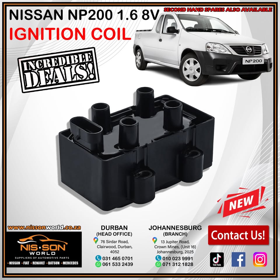 NISSAN NP200 1.6 8V IGNITION COIL PACK - Private Seller