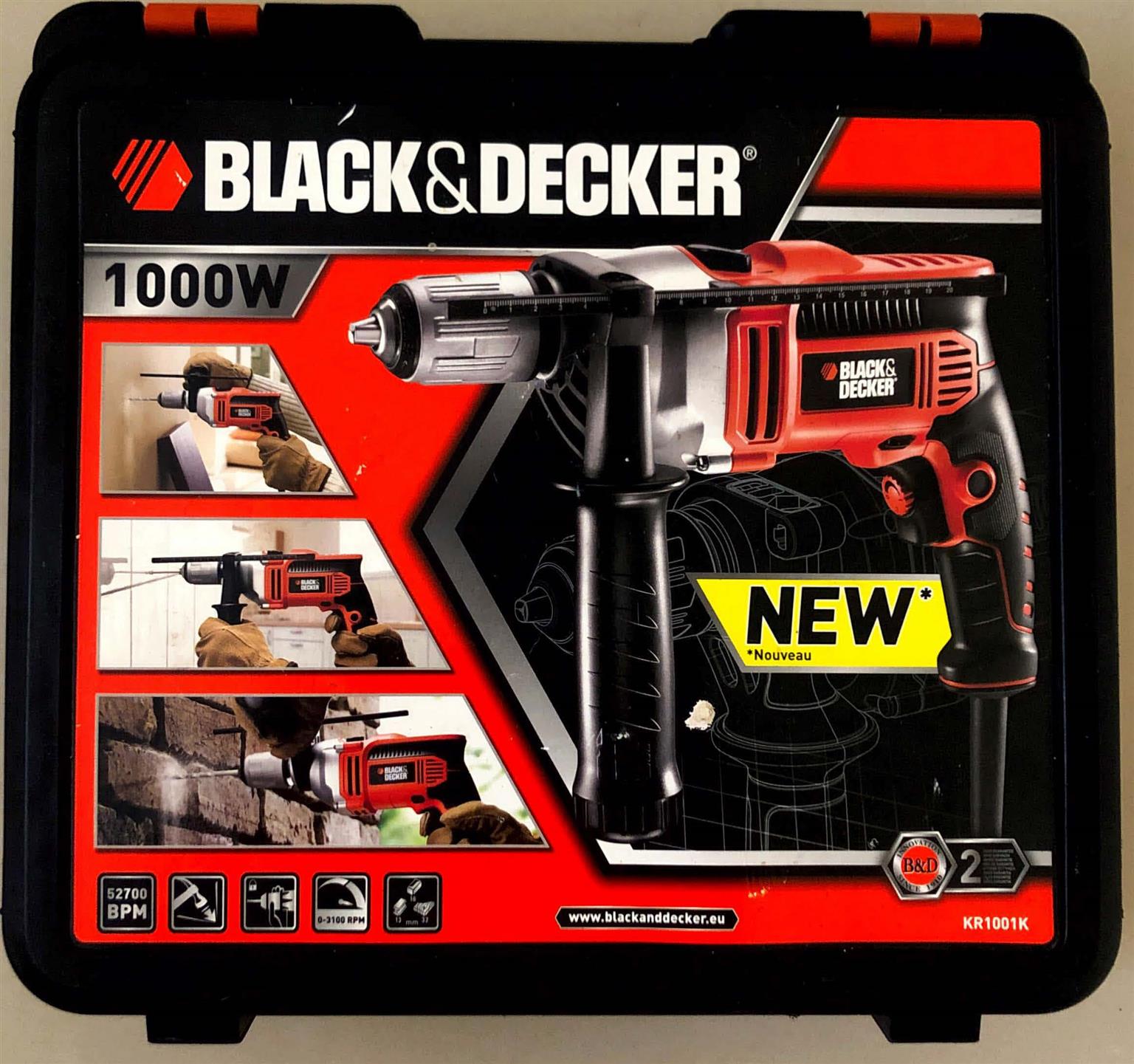 Black \u0026 Decker 1000W Hammer Drill with 