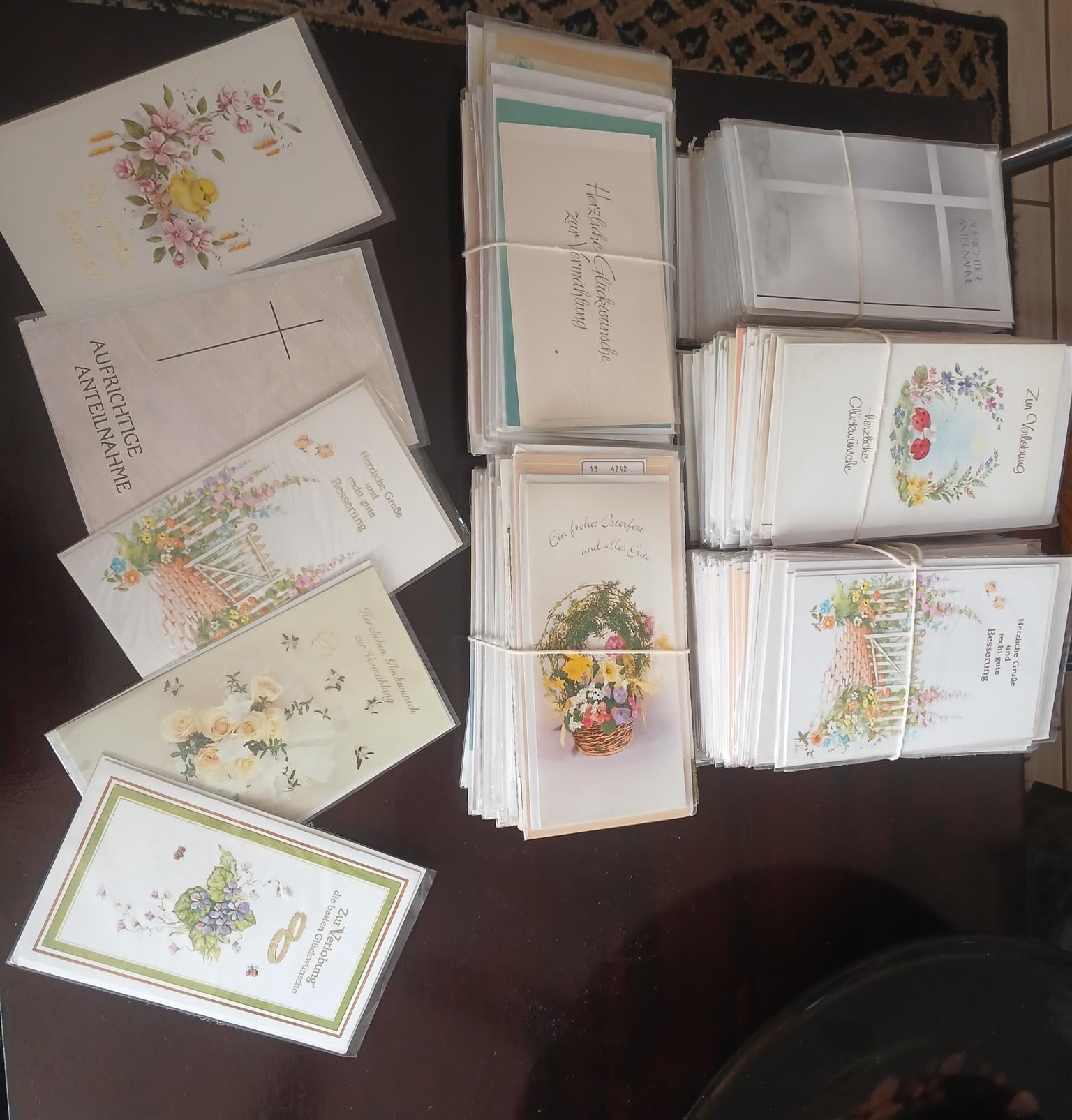 German Easter-, Condolence-, Engage cards etc still new