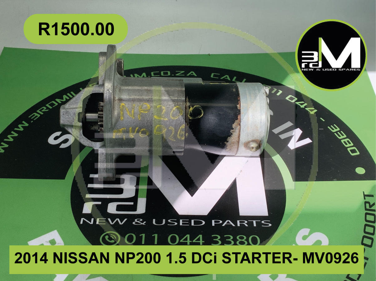 Starter Motor- Nissan NP200 - Private Seller Starter Motor- Nissan NP200 - Private Seller