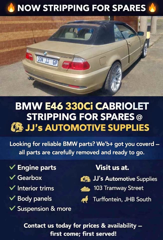 BMW E46 330Ci Cabriolet Stripping for Spares | Quality BMW Parts Available - Private Seller BMW E46 330Ci Cabriolet Stripping for Spares | Quality BMW Parts Available - Private Seller