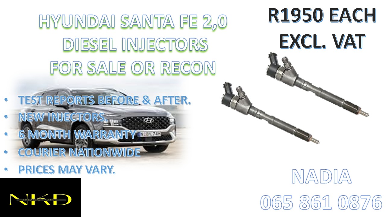 DIESEL INJECTORS FOR SALE FOR HYUNDAI SANTA FE 2.0 - NATIONWIDE - Private Seller DIESEL INJECTORS FOR SALE FOR HYUNDAI SANTA FE 2.0 - NATIONWIDE - Private Seller