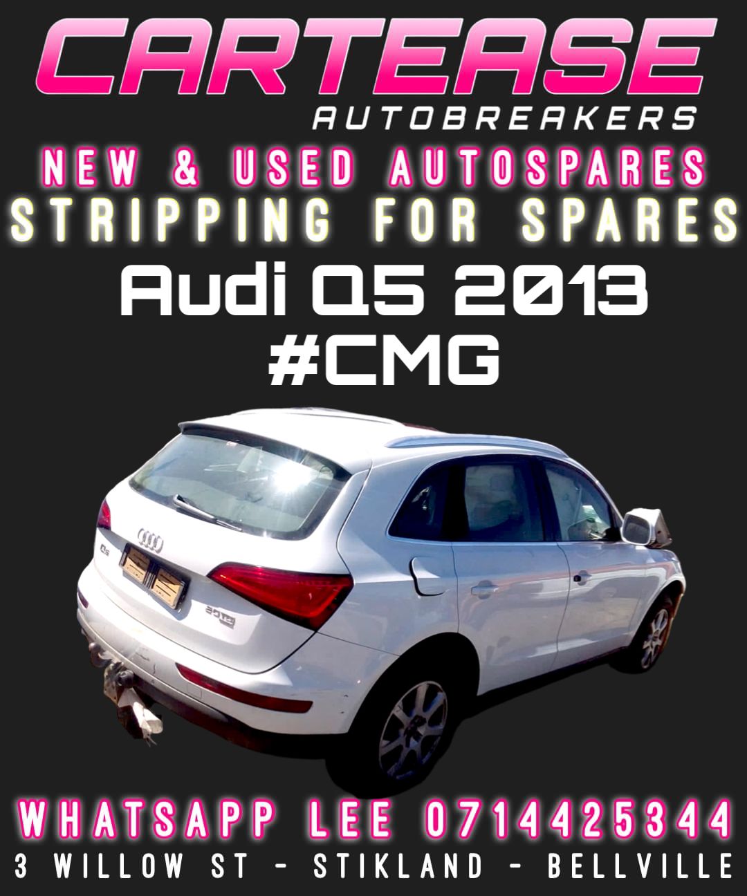 AUDI Q5 2013 #CMG STRIPPING FOR SPARES (ZC395) - Private Seller AUDI Q5 2013 #CMG STRIPPING FOR SPARES (ZC395) - Private Seller