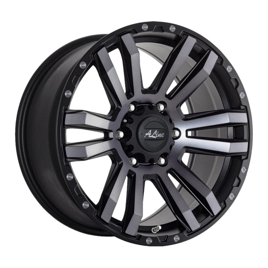 17″ A-Line Scavenger 6/114 Satin Black Tinted Smoke Alloy Wheels