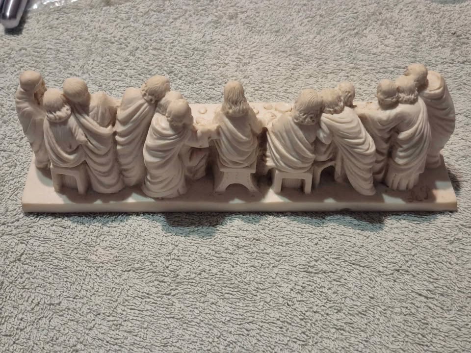 Vintage Last Supper L Toni Shelf Sculpture Jesus Disciples