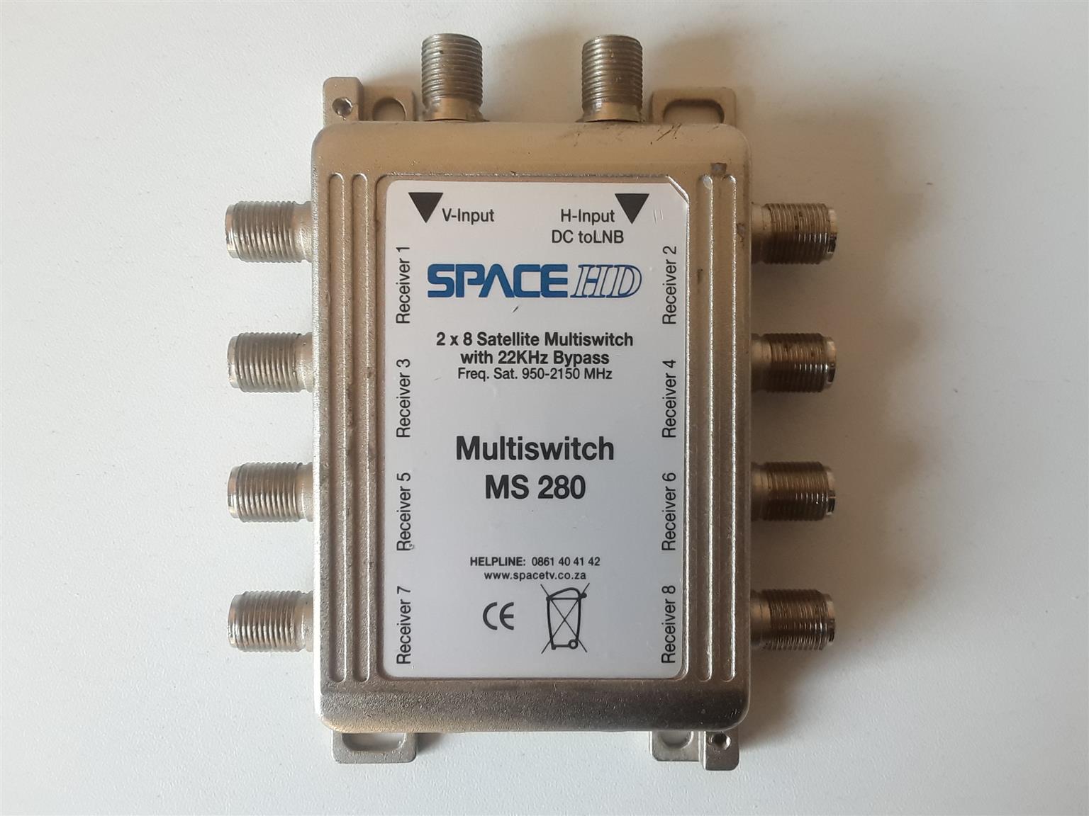 DSTV SPACE HD Multiswitch MS280 for up to 8 Receivers. DSTV SPACE HD Multiswitch MS280 for up to 8 Receivers.