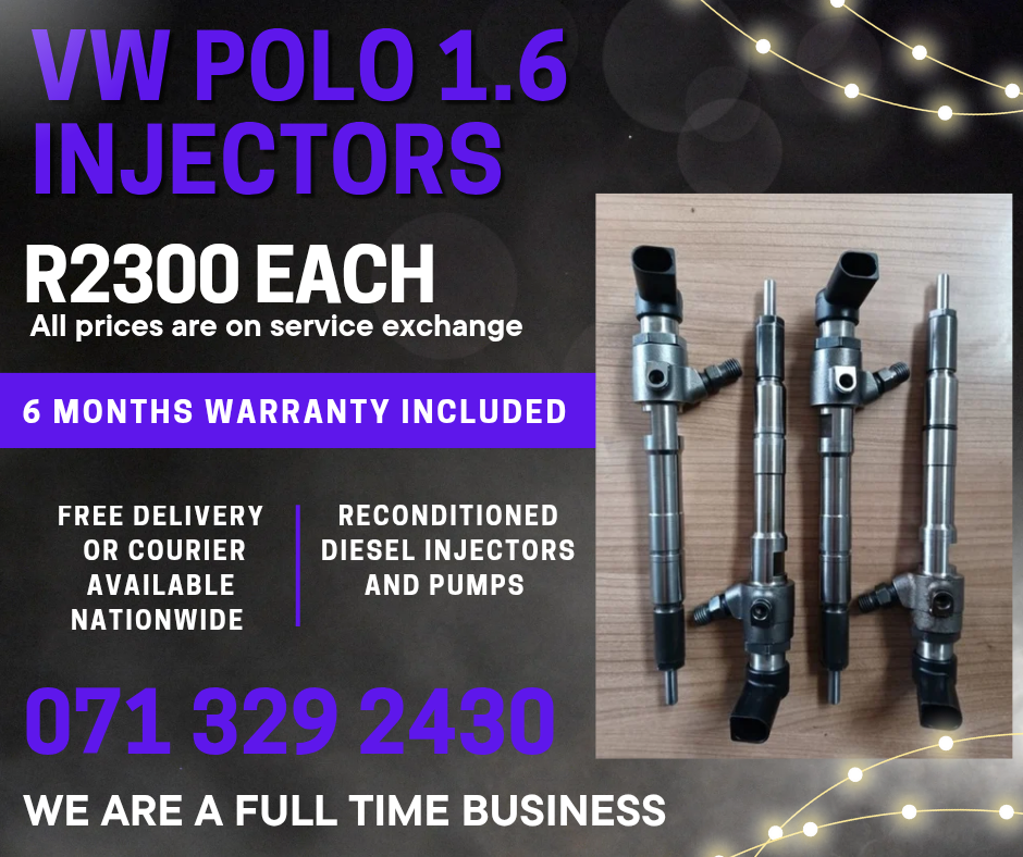 VW POLO 1.6 INJECTORS FOR SALE WITH WARRANTY - Private Seller VW POLO 1.6 INJECTORS FOR SALE WITH WARRANTY - Private Seller