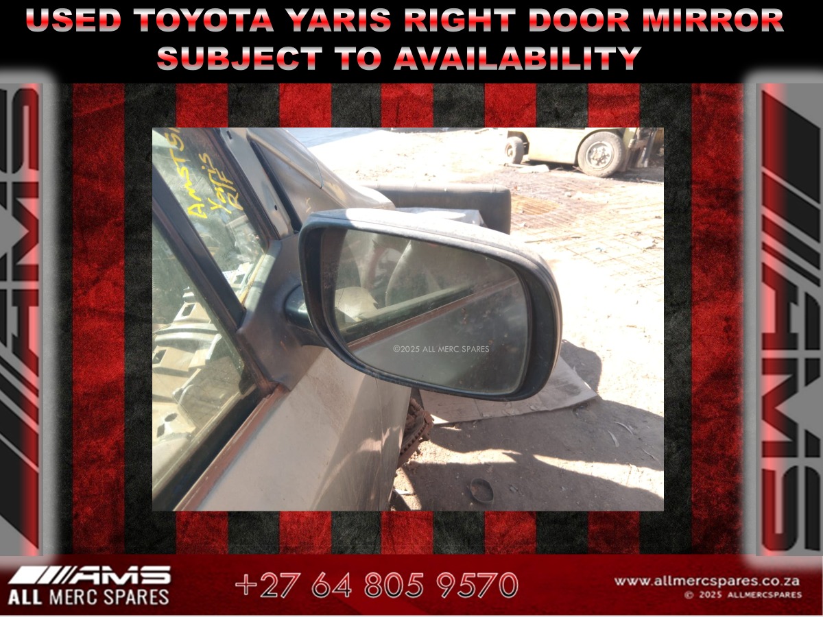 Used Toyota Yaris Right Door Mirror Subject to Availability - Private Seller Used Toyota Yaris Right Door Mirror Subject to Availability - Private Seller