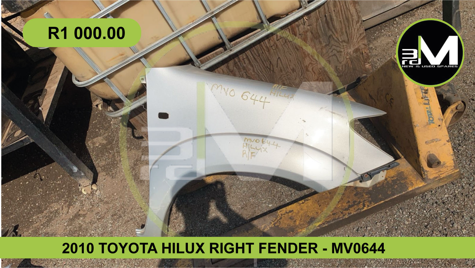 2010 TOYOTA HILUX RIGHT FENDER - MV0644 - Private Seller 2010 TOYOTA HILUX RIGHT FENDER - MV0644 - Private Seller