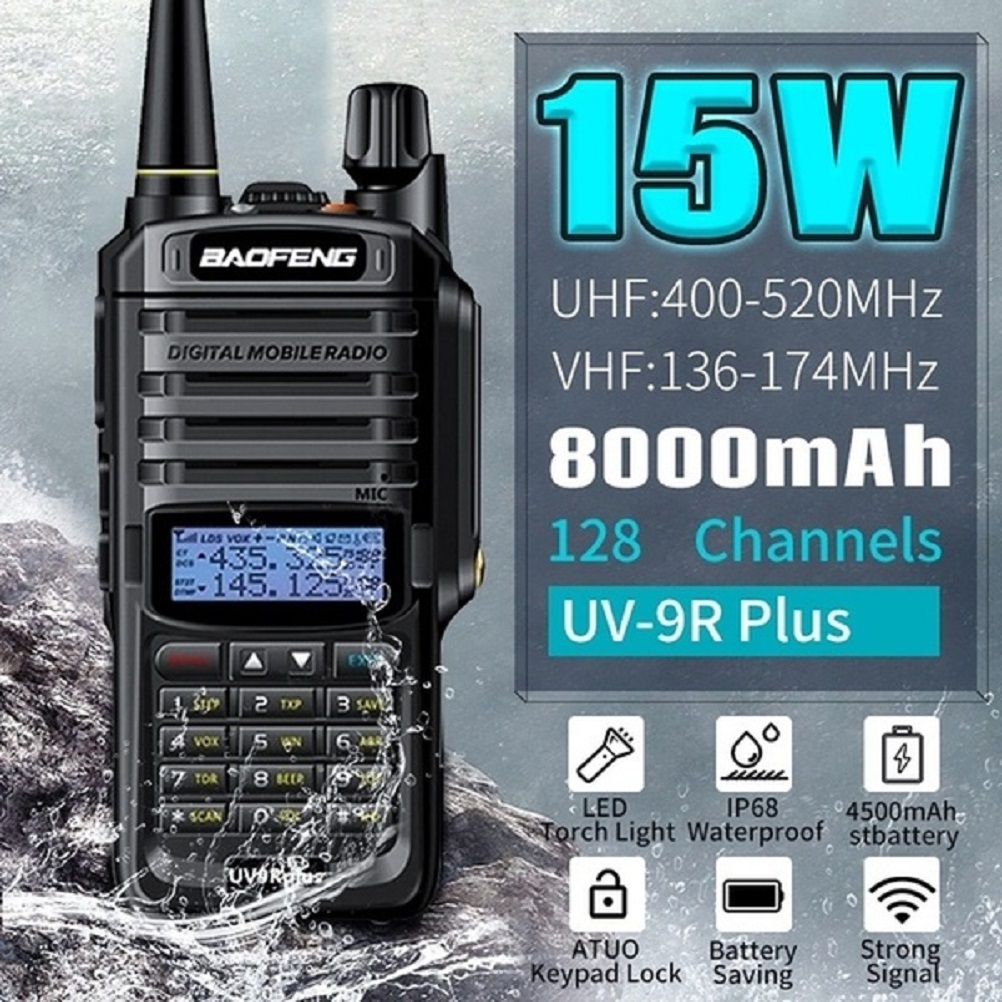 BAOFENG UV-9R Plus Walkie Talkie VHF UHF Dual Band 15W Handheld Two Way Radio / Transceiver. All NEW BAOFENG UV-9R Plus Walkie Talkie VHF UHF Dual Band 15W Handheld Two Way Radio / Transceiver. All NEW