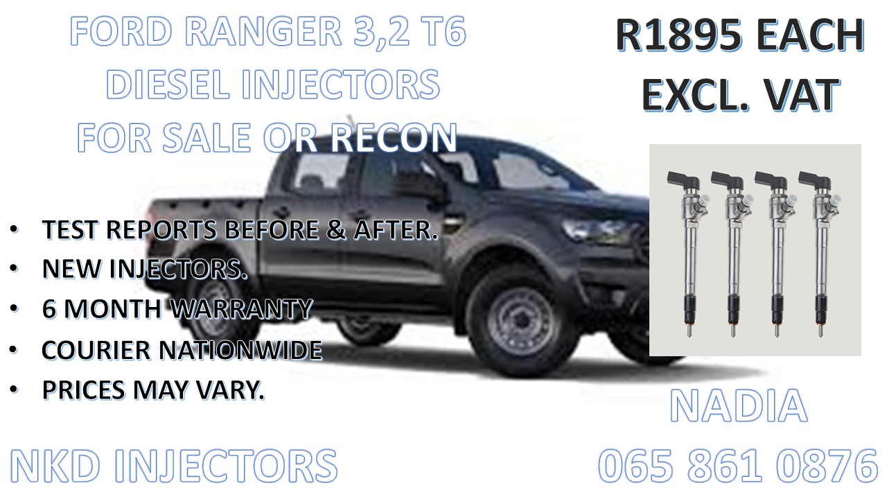 DIESEL INJECTORS FOR SALE FOR FORD RANGER 3.2 T6 - Private Seller DIESEL INJECTORS FOR SALE FOR FORD RANGER 3.2 T6 - Private Seller